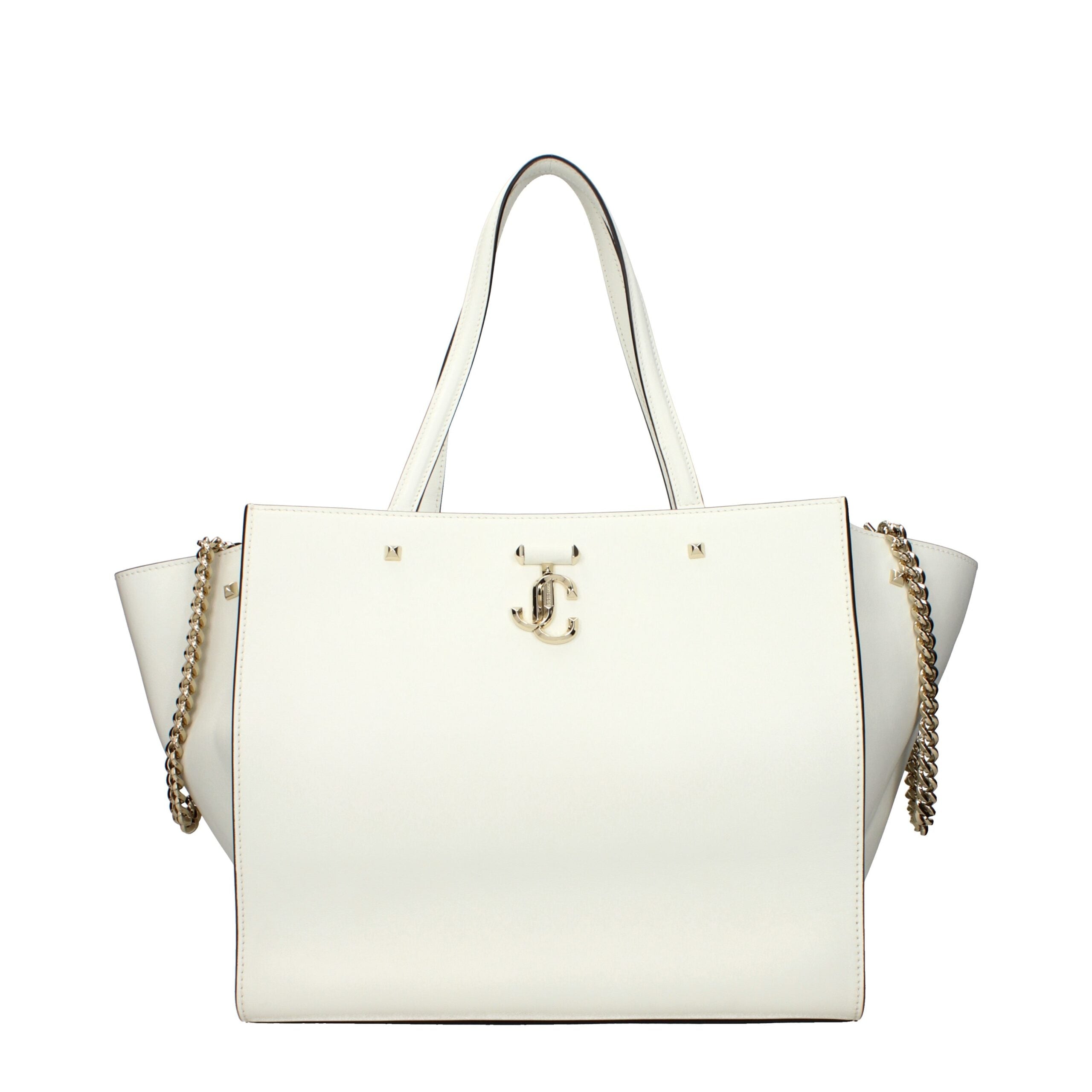 Jimmy Choo White Leather Shoulder Bags